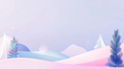 Drifting through lavender skies over painted snowy hills during the lonely, still hours of Winter