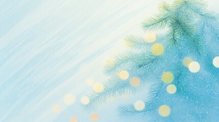 Winter wonderland a frosted evergreen glows with holiday cheer as soft light dances through the branches