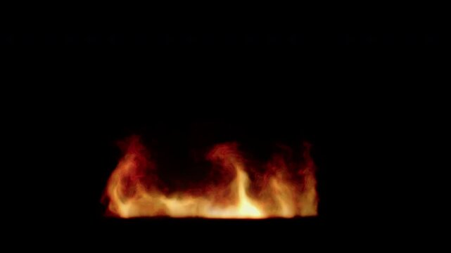 Flames VFX
This stock motion graphics video shows a simulation of growing flames over a patch of space, swaying around over a transparent alpha channel background.