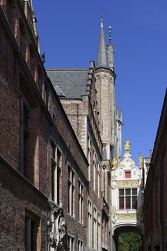 Narrow street of the Blind Donkey, Bruges, Flanders, Belgium