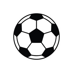 Classic Black and White Soccer Ball Design Sports Equipment Iconography Depicting Teamwork