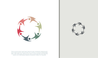 Global Community Logo Icon Elements Template. Community human Logo template vector. Community health care. Abstract Community logo