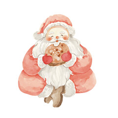 Santa Claus watercolor clipart
This collection includes cozy Santa elements such as Santa with gifts, Santa hat, gift bag and more. perfect for cards, tags, stickers and Christmas design projects.