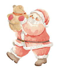Santa Claus watercolor clipart
This collection includes cozy Santa elements such as Santa with gifts, Santa hat, gift bag and more. perfect for cards, tags, stickers and Christmas design projects.