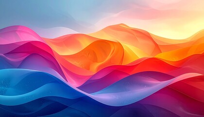 Abstract Wave of Colors: A mesmerizing tapestry of undulating colors flows across the image, creating a visually stunning representation of the human emotional state. 