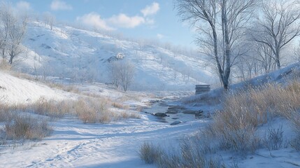 winters gentle embrace ai generated