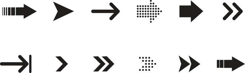 Arrow Icons Set Vector Collection of Directional and Navigation Pointers