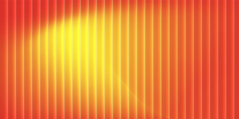 Corrugated, fluted glass vector texture. Ribbed plastic gradient background
