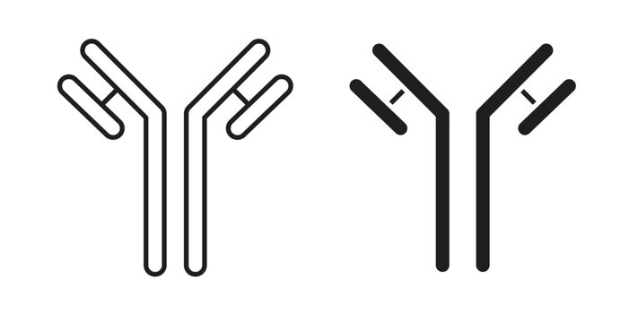 Antibody icon line. eps 10 vector illustration