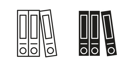 Binder icon line. eps 10 vector illustration