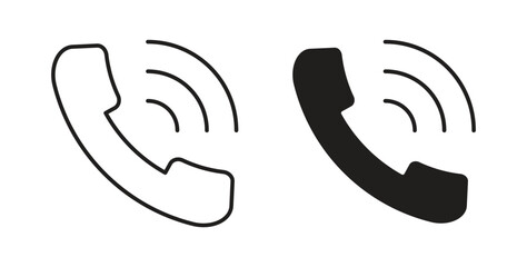 Fototapeta premium Call icon line. eps 10 vector illustration