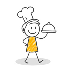 The Chef's Exciting Moment In The Kitchen, Preparing To Serve A Special Delicacy To Guests.