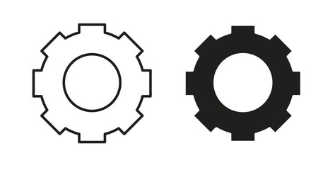 Cogwheel icon line. eps 10 vector illustration