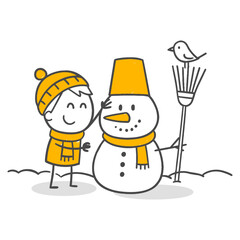 An Innocent And Peaceful Playtime Experienced Within The Winter Beauty Of Nature.