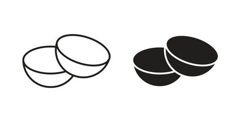 contact lenses icon line. eps 10 vector illustration