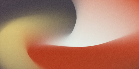 Abstract grainy noisy gradient background, brown orange glowing gradient wave, dark backdrop banner poster header design, grain noise texture effect