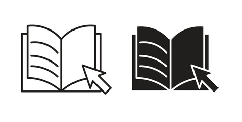 E-book icon line. eps 10 vector illustration