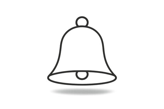 Bell icon representing notification, alert, reminder, or general sound symbol on transparent background - Powered by Adobe
