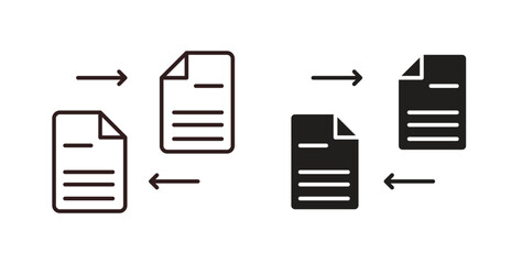File transfer icon line. eps 10 vector illustration