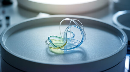 Close up of medical device on scientific equipment