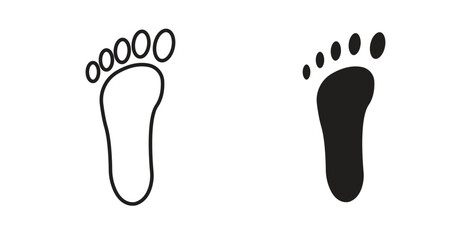 Obraz premium Footprint icon line. eps 10 vector illustration