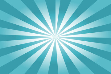 Bright blue and white radial sunburst background with radiating light beams