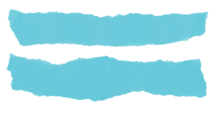 Isolated turquoise torn paper strips for banner or text background