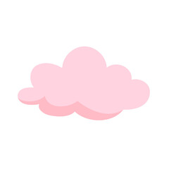 pink clouds on a white background