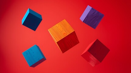 Background with 3D cubes