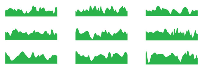 Curved border design and cover set. Abstract divider for banner footer, website separator for flyer, ribbon pattern bottom for page frame. Wave shape certificate vector header and footer.