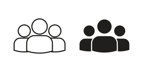 People group icon line. eps 10 vector illustration