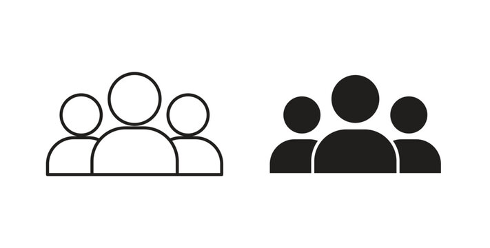 people icon line. eps 10 vector illustration