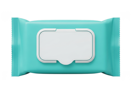 Baby Wipes Package Isolated on Transparent Background