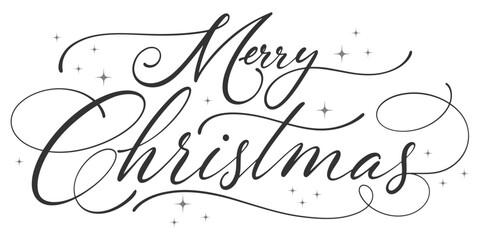 Fototapeta na wymiar Merry christmas lettering calligraphy vector eps