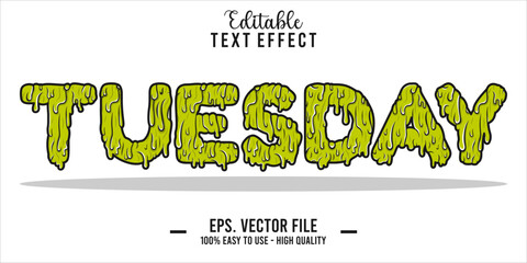 Tuesday Text Style Effect, Editable Text Effect