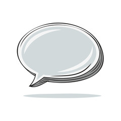 Speech bubble with a shadow and comic style outline