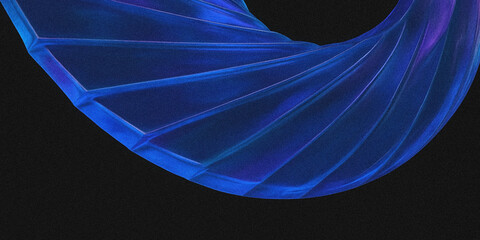 Abstract shimmering blue swirling energy vortex against a dark speckled background