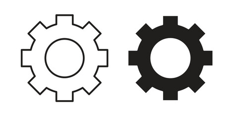 Settings gear icon line. eps 10 vector illustration