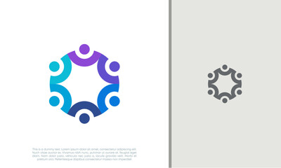 Global Community Logo Icon Elements Template. Community human Logo template vector. Community health care. Abstract Community logo