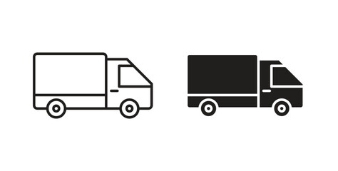 Truck icon line. eps 10 vector illustration