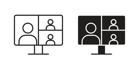 Webinar icon line. eps 10 vector illustration