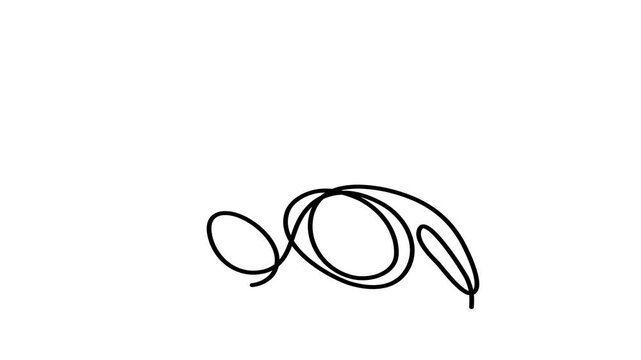 Animated self drawing of continuous line draw  Olive. Olive Brunch. Fruit, Green, Mediterranean Cuisine, Olive Oil, Aroma. Full length one line animation. 4K