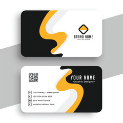 trendy business card layout for individual contact or information