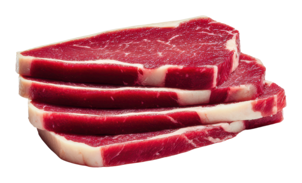 Grilling fresh beef steaks backyard bbq food isolated on transparent background