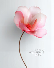 Happy Women's Day flower illustration
