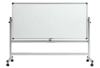 Large, freestanding,  whiteboard with  adjustable stand