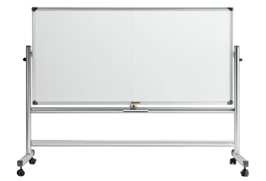 Large, freestanding,  whiteboard with  adjustable stand