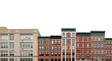 Fototapeta premium Diverse rooftops rise above city skyline