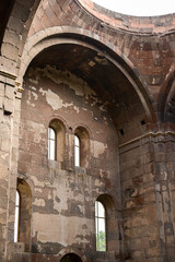 Aruchavank or the Cathedral of Aruch. Details. Aruchi saint gregory cathedral VII th century. Armenia.