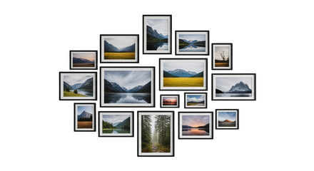 Harmonious collection of natures beauty framed